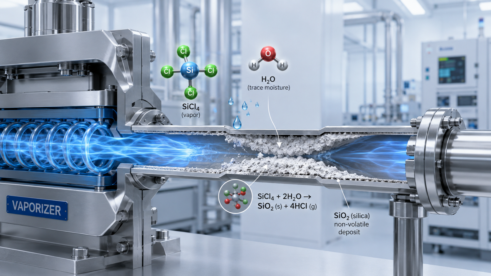 Moisture Hydrolysis Can Form Non-Volatile Deposits